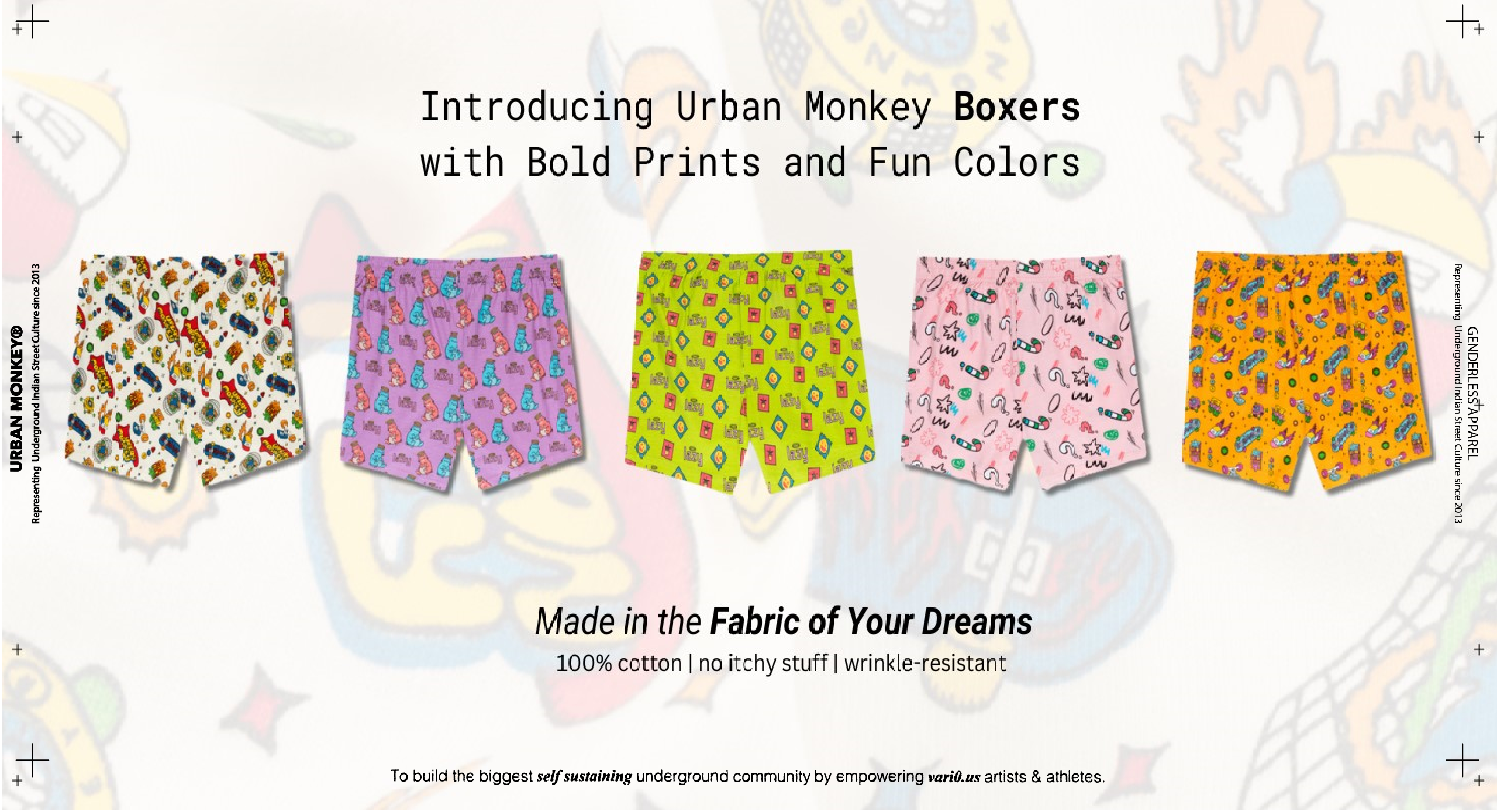 Introducing Urban Monkey Boxers with Bold Prints and Fun Colors