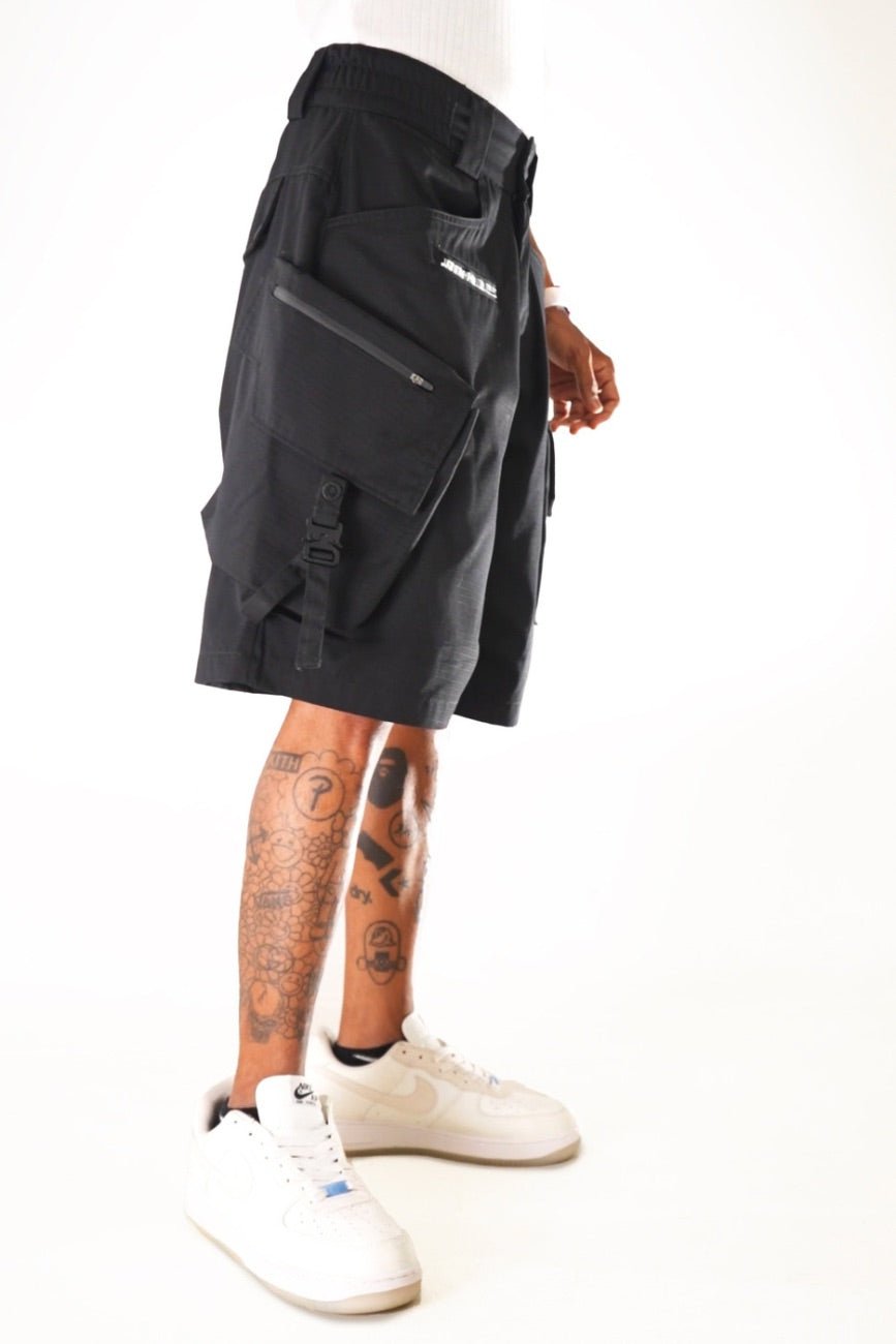 Buy Ripstop Black Cargo Shorts Online – Urban Monkey®