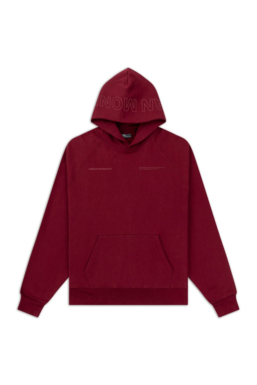 Buy UM Core Hoodie // Burgundy Velvet Apparel Online – Urban Monkey®