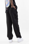 Upgraded Relaxed Straight-Cut Track Pants // Black