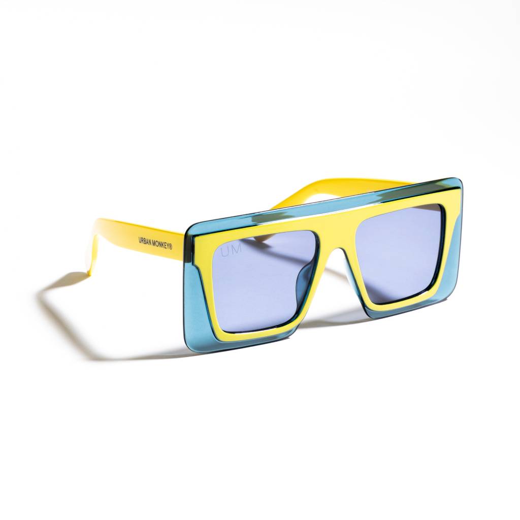 Buy Don Dada //001 Clear/Transparent + Blue Sunglass Online