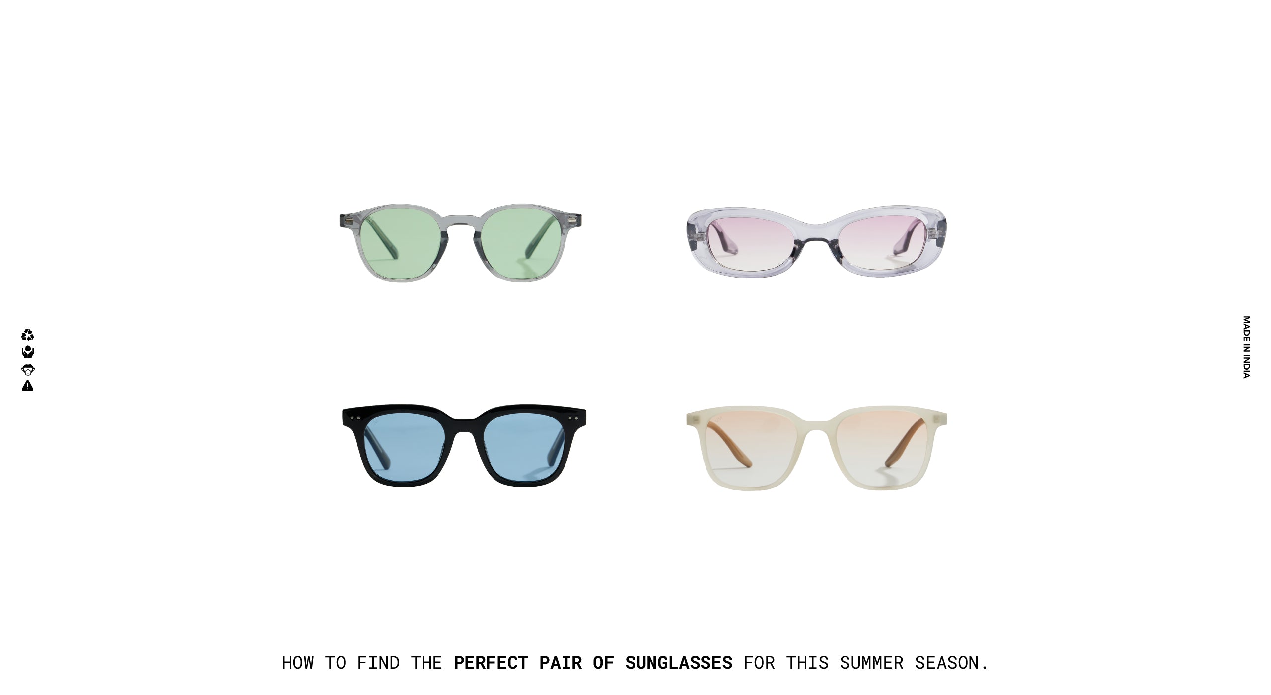 How to Find the Perfect Pair of Sunglasses for this Summer Season. - Urban Monkey®