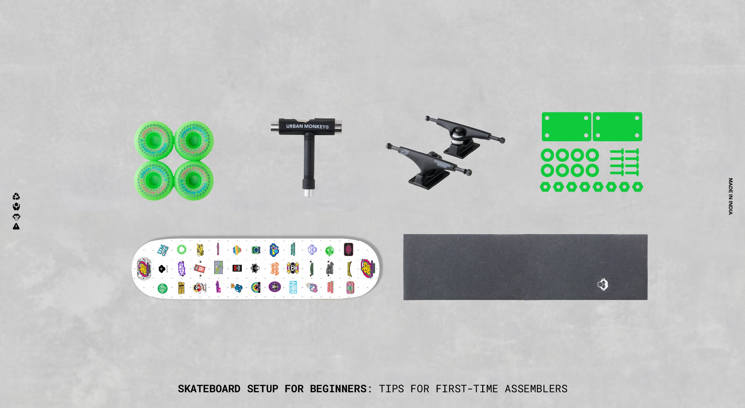 Skateboard Setup for Beginners: Tips for First-Time Assemblers - Urban Monkey®