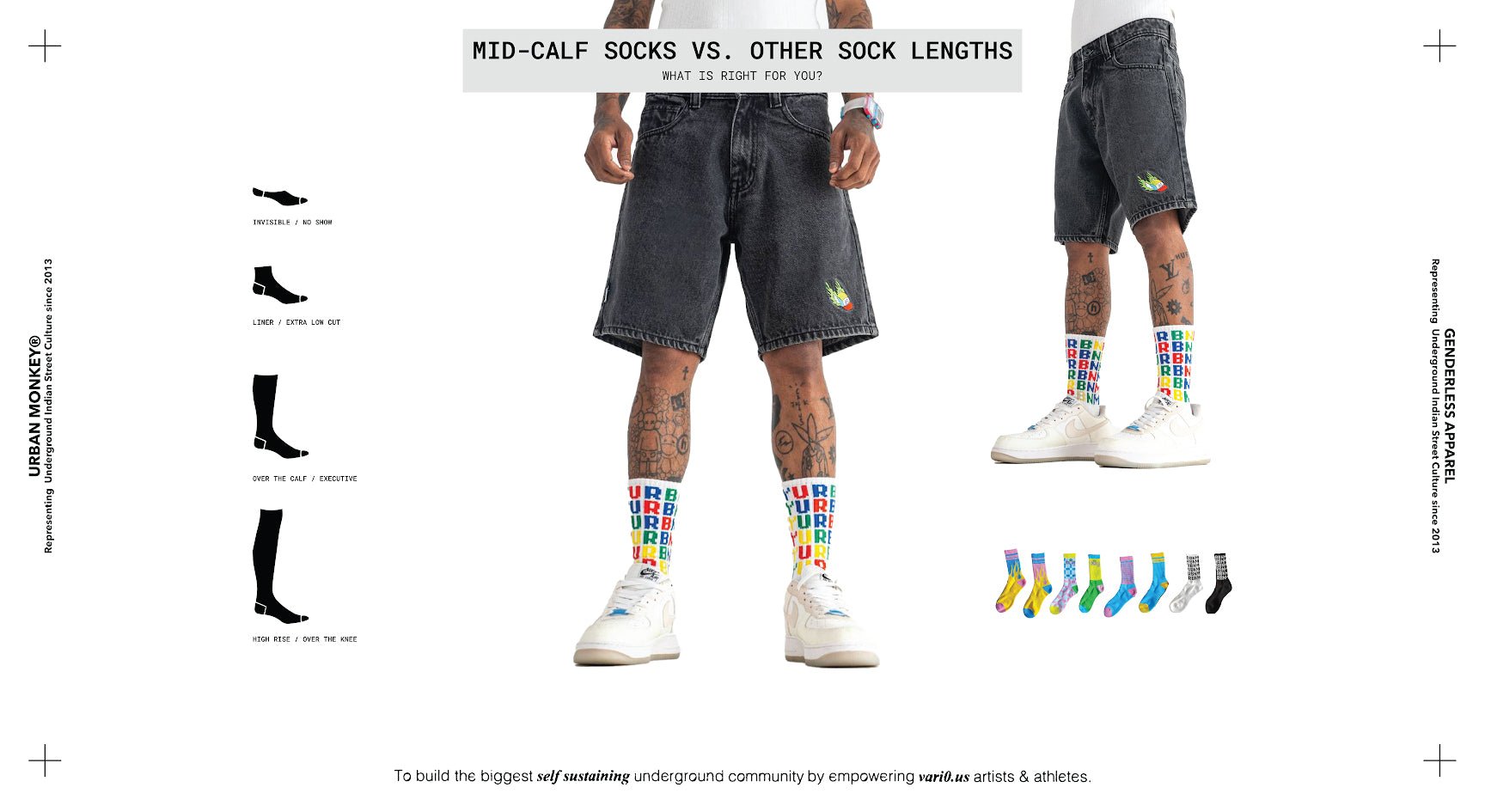 Mid-Calf Socks vs. Other Sock Lengths: Which is Right for You? - Urban Monkey®