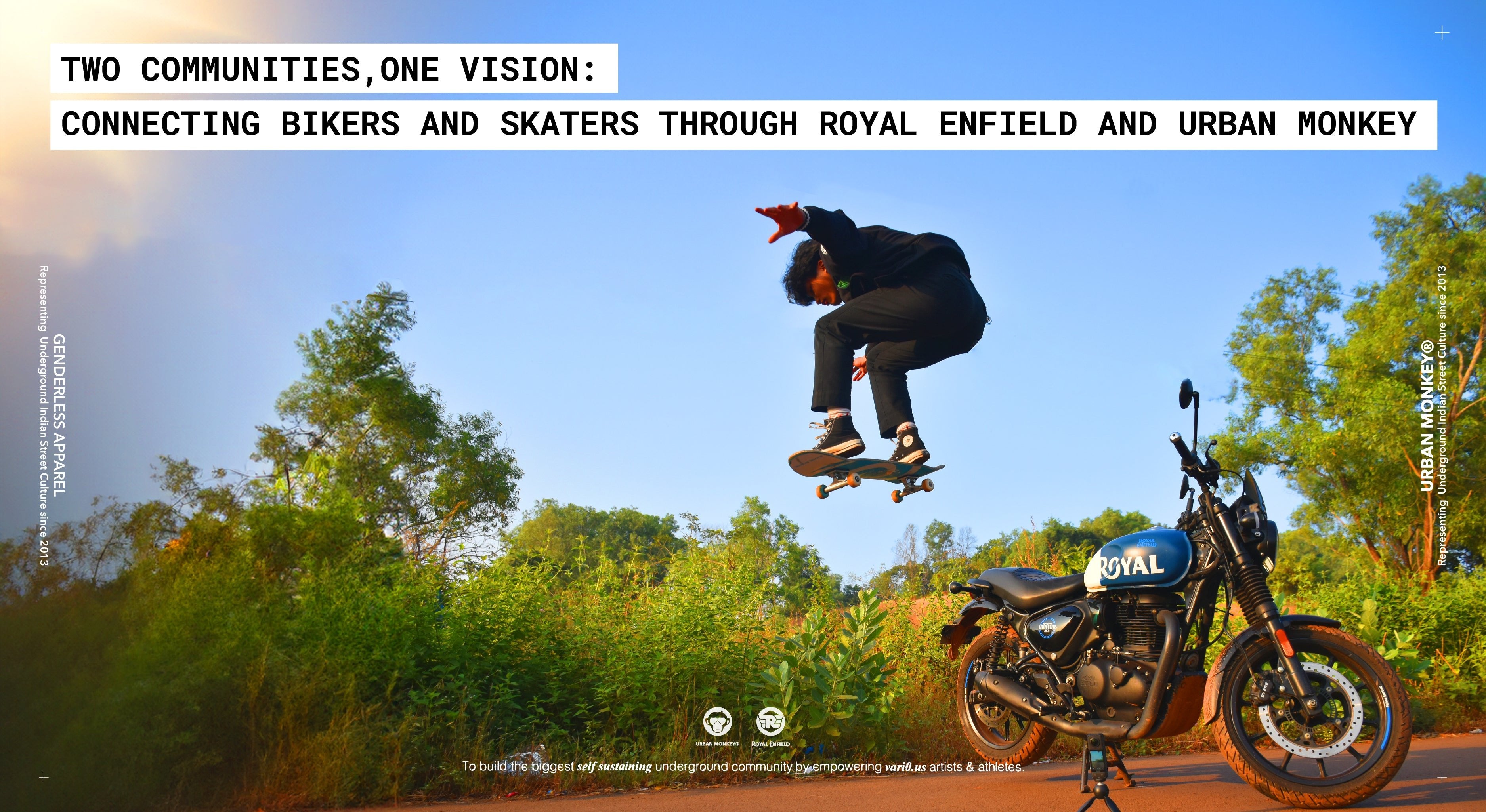 Two Communities, One Vision: Connecting Bikers and Skaters Through Royal Enfield and Urban Monkey - Urban Monkey®