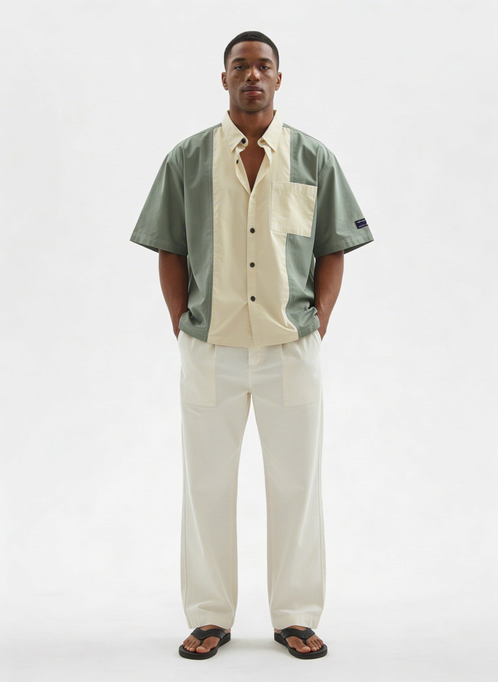 Colourblocked Casual Shirt // 001 Urban Monkey®