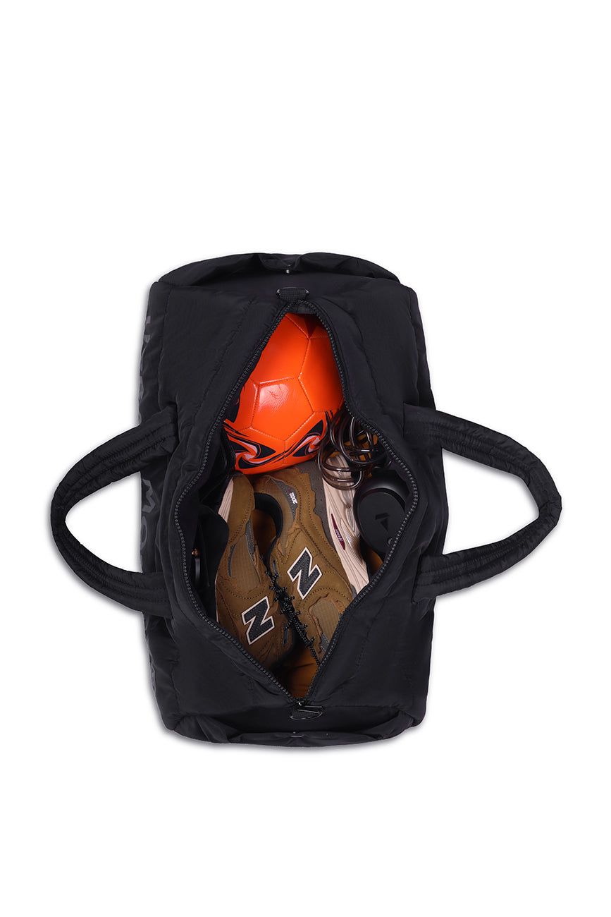 Puffer Duffle Bag // Black On Black Urban Monkey®