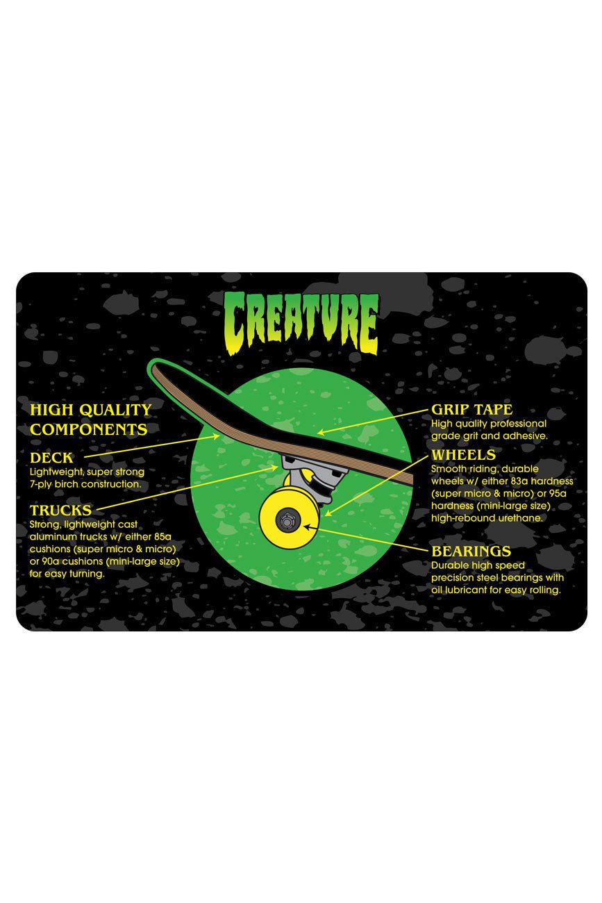 Galaxy Logo Mid 7.80in x 31.00in Creature Skateboard Complete - Urban Monkey® - 11116283