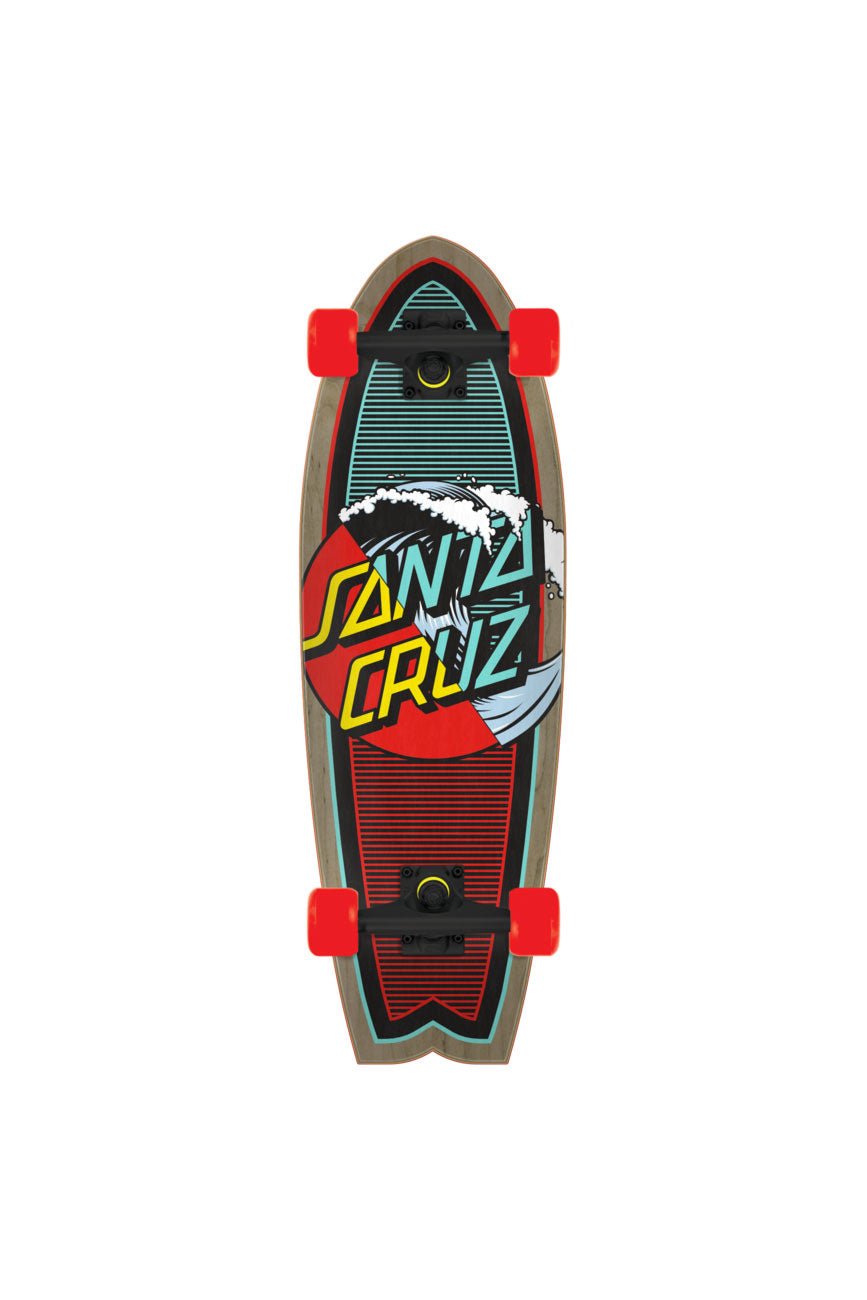 Classic Wave Splice 8.8in x 27.7in Shark Cruzer Santa Cruz - Urban Monkey® - 11116441