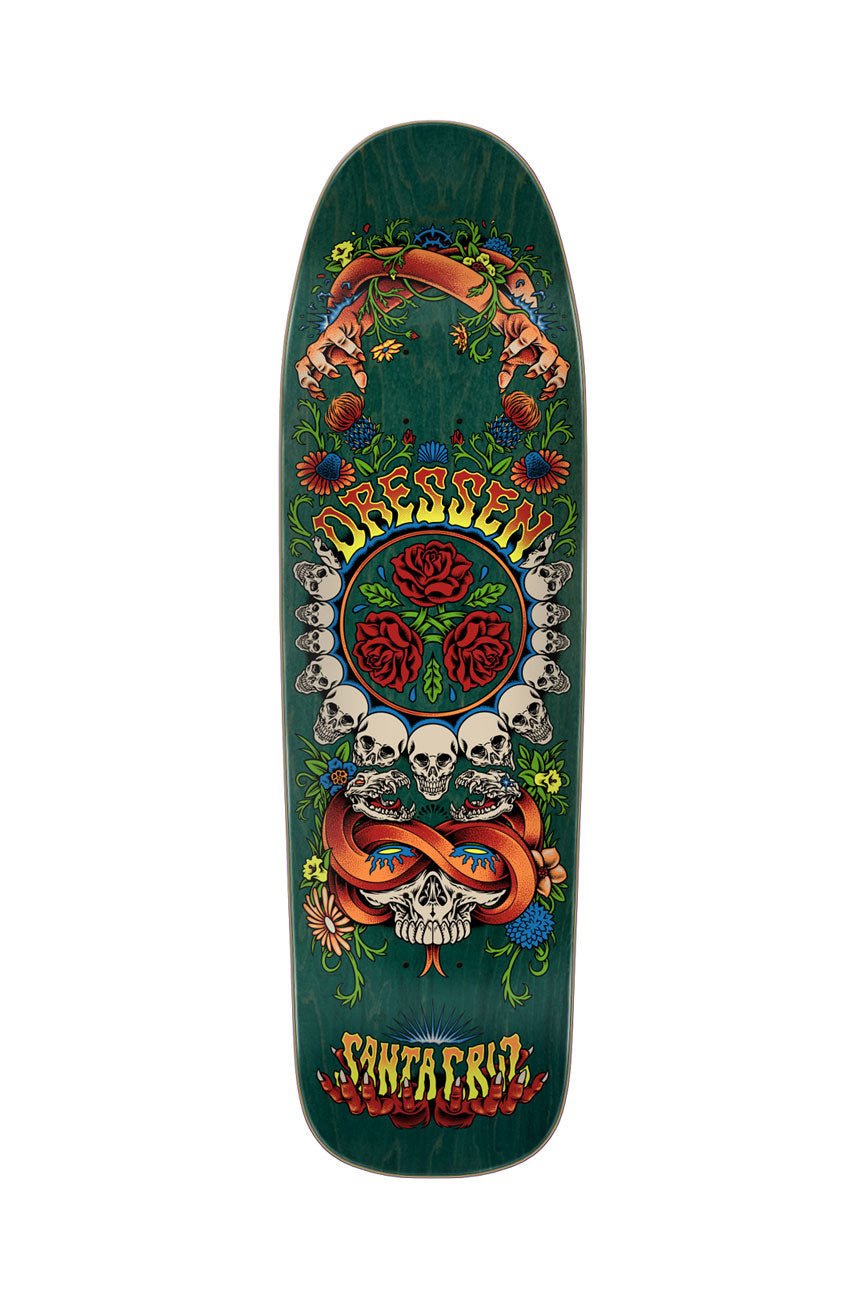 Dressen Rose Crew Three Shaped 9.31in x 32.36in Santa Cruz Decks - Urban Monkey® - 11117007