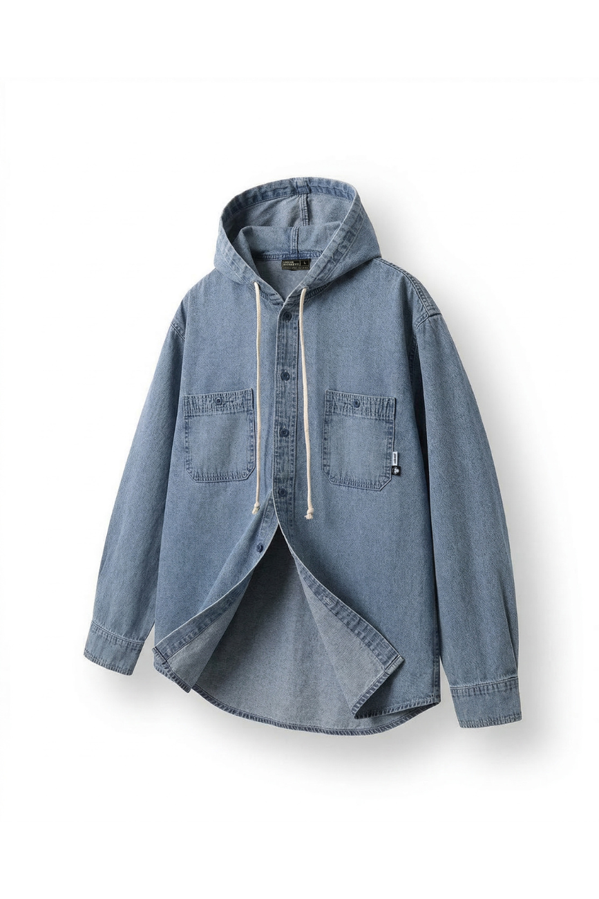 Hooded Denim Shirt Urban Monkey®