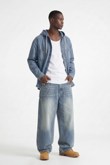 Hooded Denim Shirt Urban Monkey®