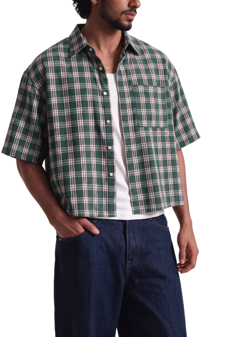 Macha Madras // Short Sleeve Boxy Shirt Urban Monkey®