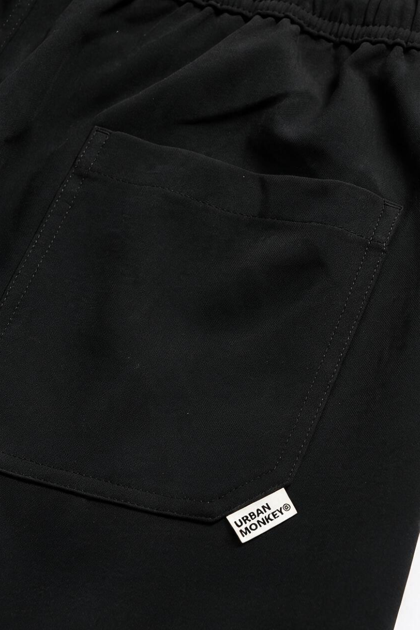 Relaxed Wide-Leg Trousers // Black Urban Monkey®