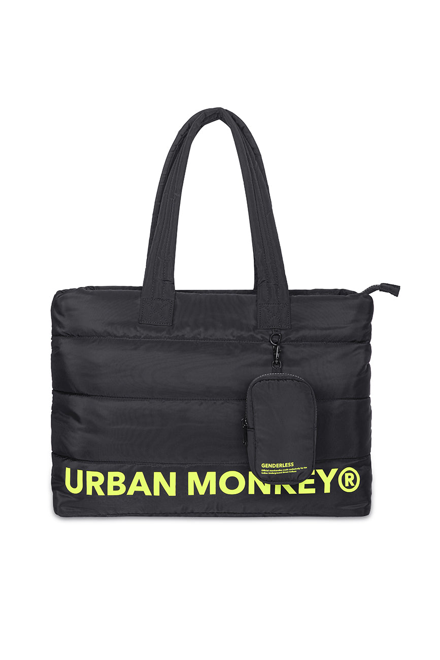 Pack of 2 Puffer bags // Neon On Black Urban Monkey®