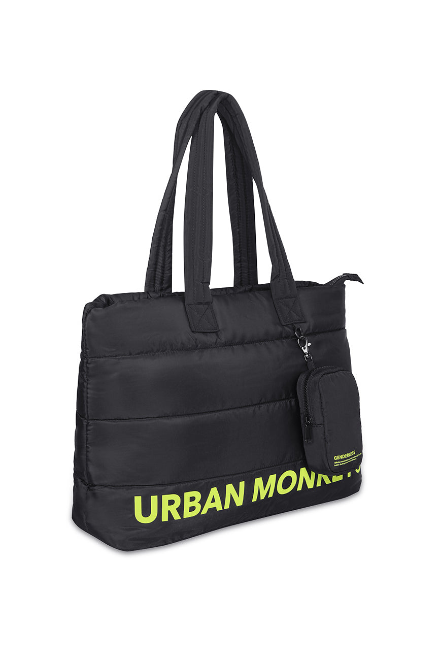 Pack of 2 Puffer bags // Neon On Black Urban Monkey®