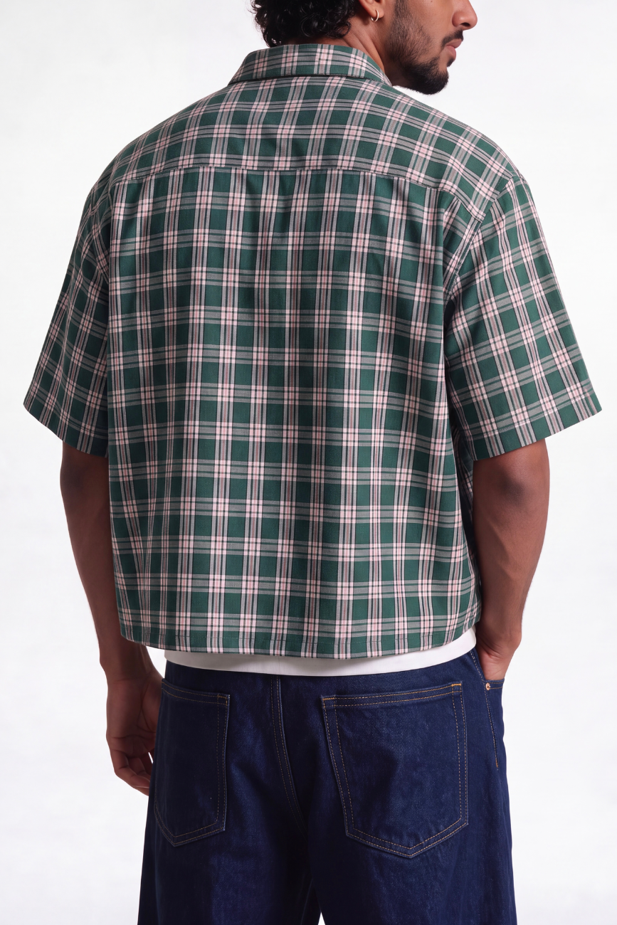 Macha Madras // Short Sleeve Boxy Shirt Urban Monkey®