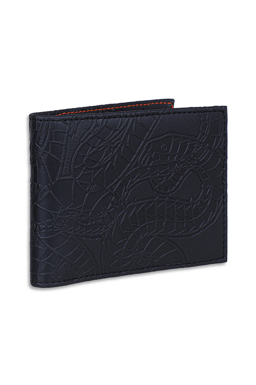 Urban Monkey Venom Bifold Wallet – Black PVC Wallet with Snake