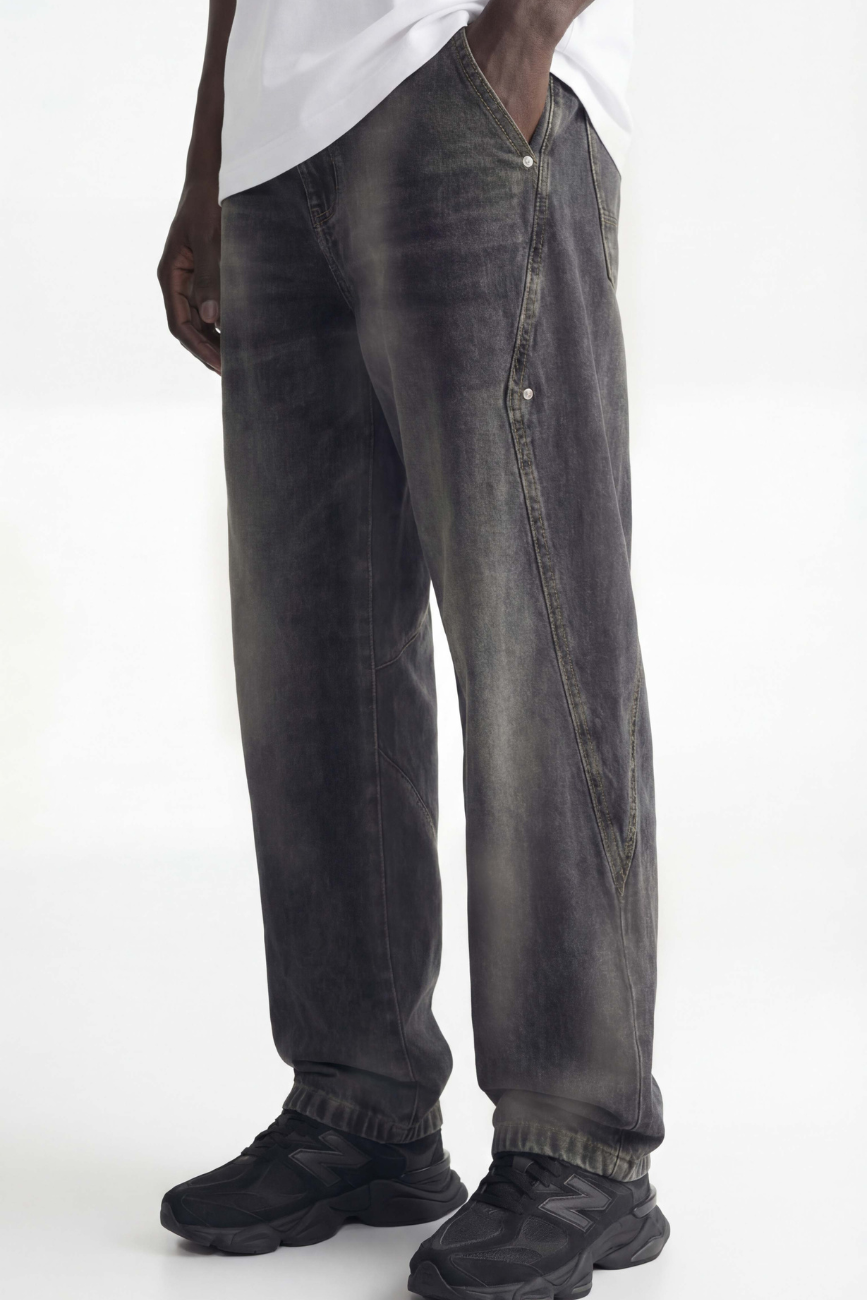 Oxidized Relaxed Rivet Denim // Black Urban Monkey®