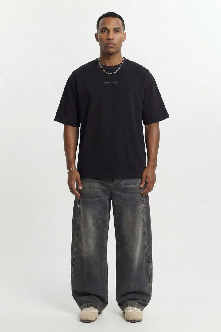 ムク sar Buy Royal Monkey Black Oversized Fit T-Shirt Online – Urban Monkey®