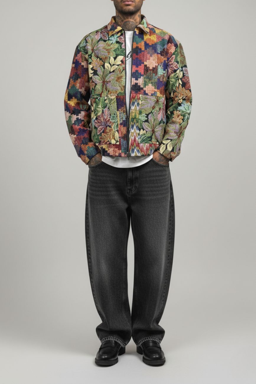 Flowers are dope // Jacquard Bomber Jacket Urban Monkey®