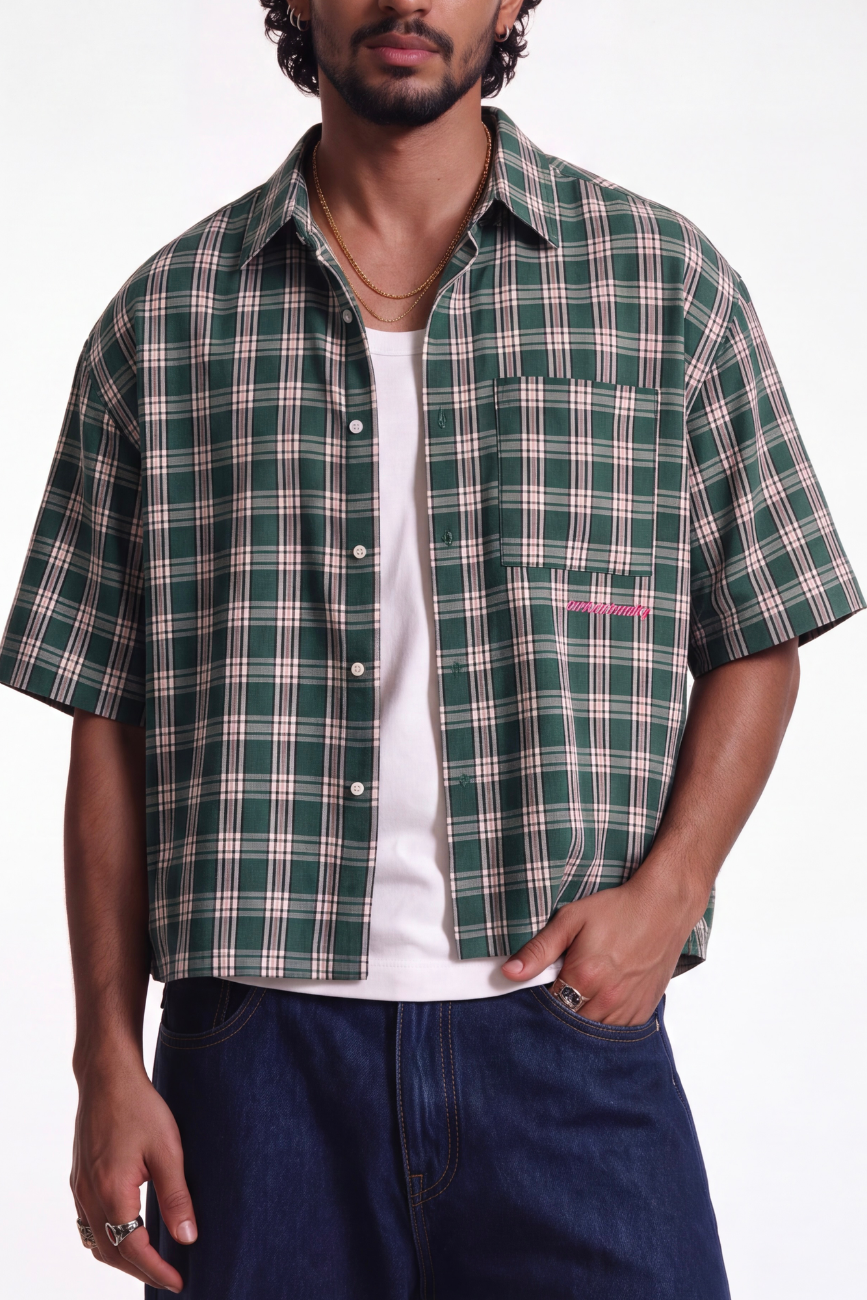 Macha Madras // Short Sleeve Boxy Shirt Urban Monkey®