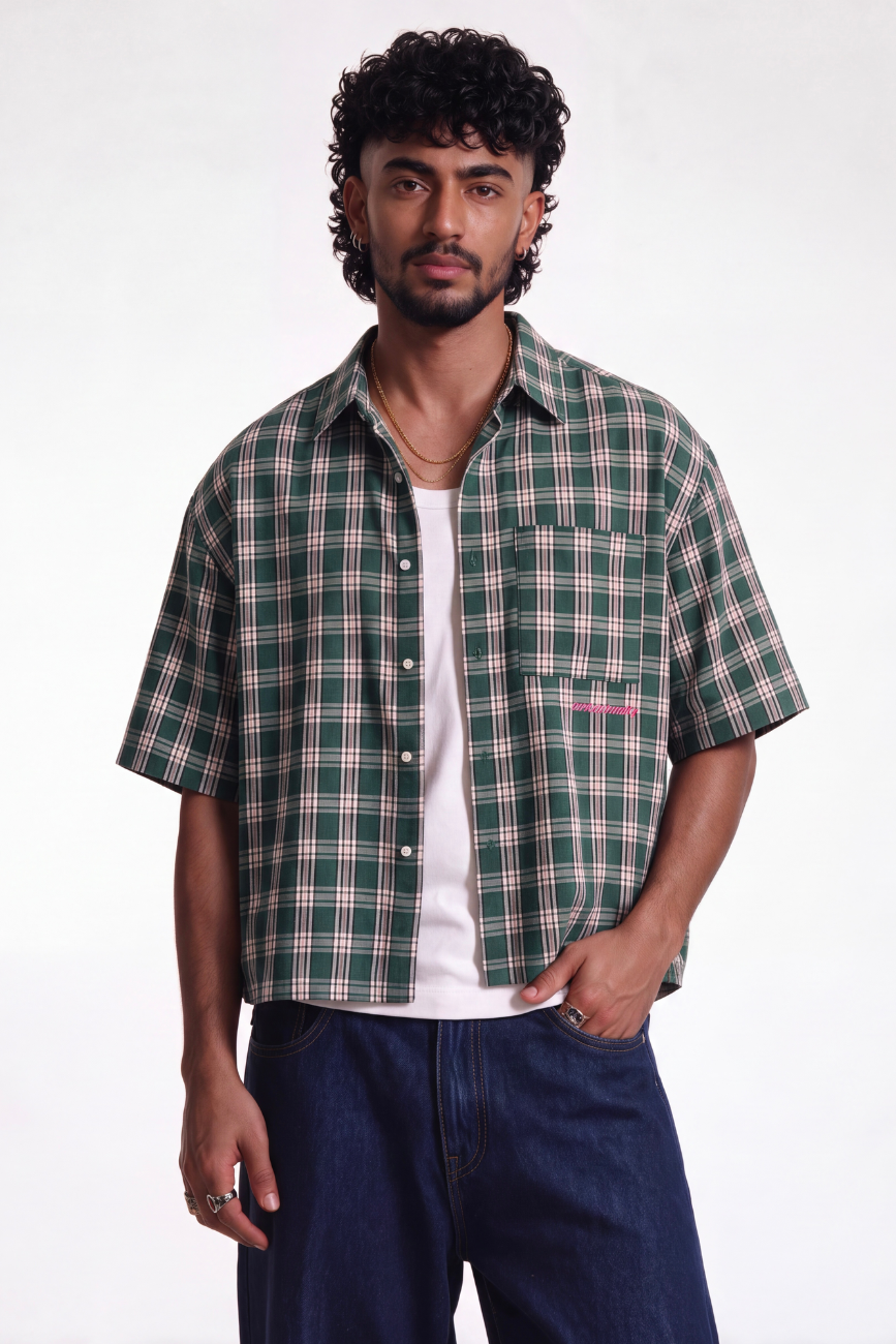 Macha Madras // Short Sleeve Boxy Shirt Urban Monkey®
