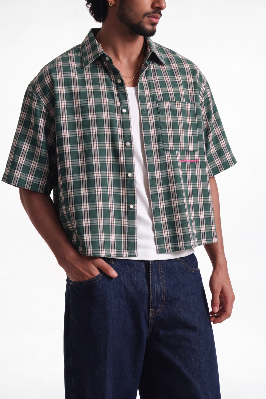 Macha Madras // Short Sleeve Boxy Shirt Urban Monkey®