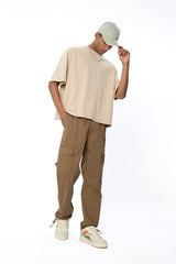 9 Pocket Cargo Pants // Khaki - Urban Monkey® - UM24A_CRG_002_S/28