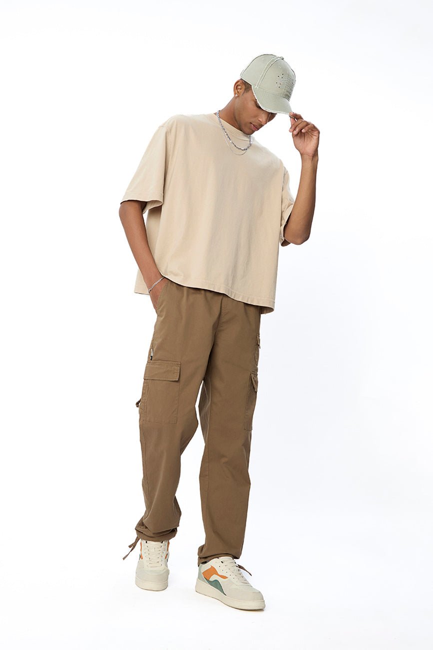 9 Pocket Cargo Pants // Khaki - Urban Monkey® - UM24A_CRG_002_S/28