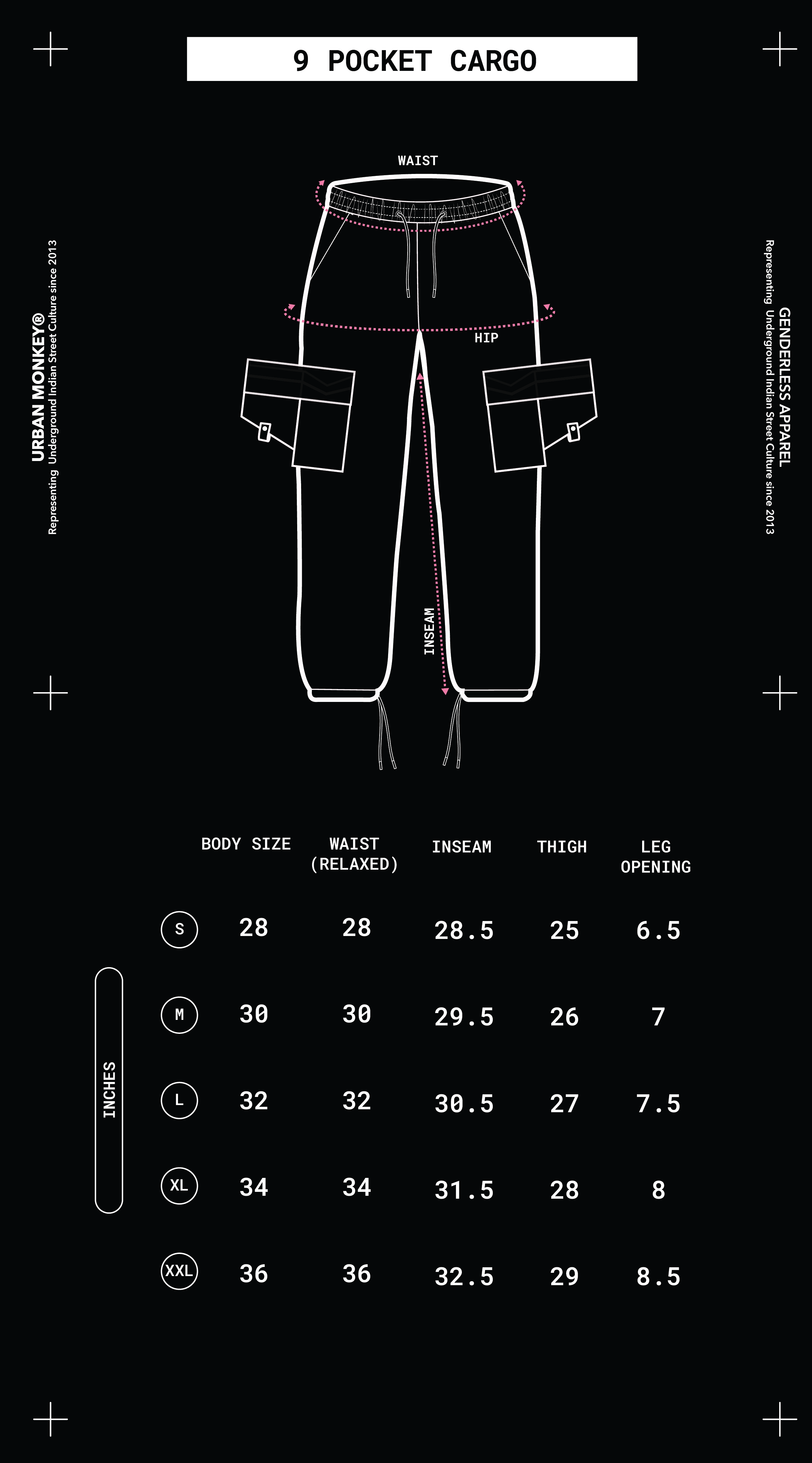 Size Chart Mobile Image