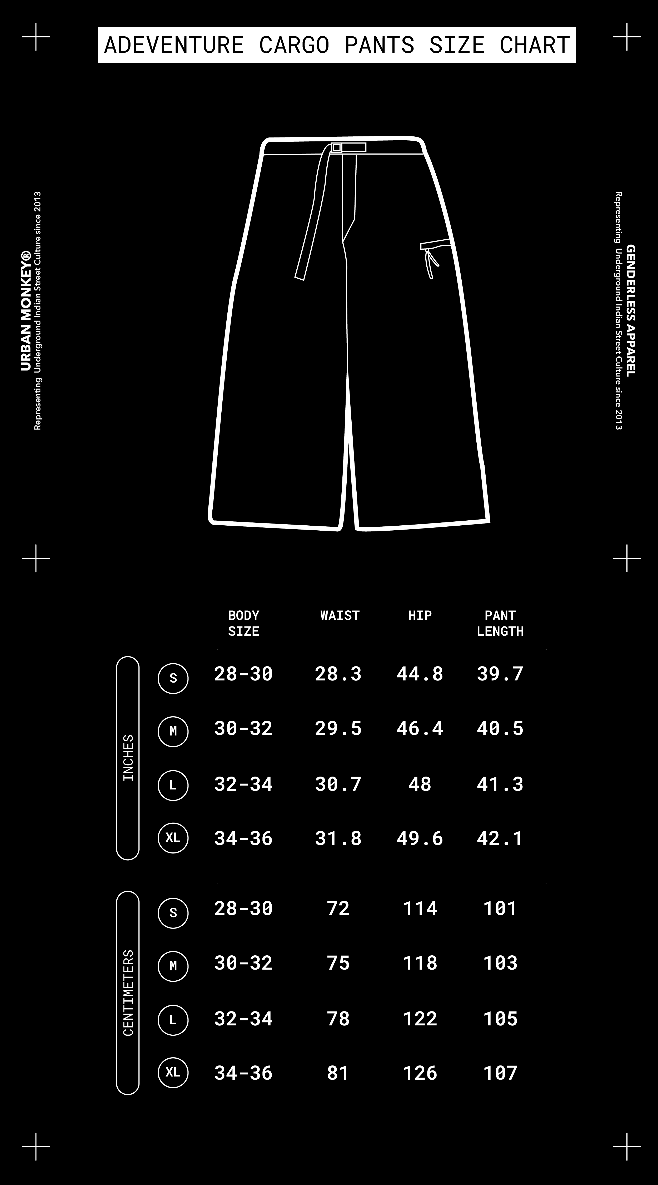 Size Chart Mobile Image