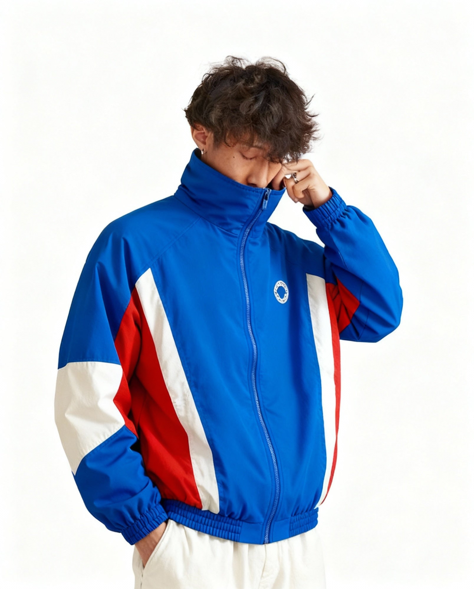 Vintage 80's Track Jacket Blue – Retro Nylon Track Jacket | Urban