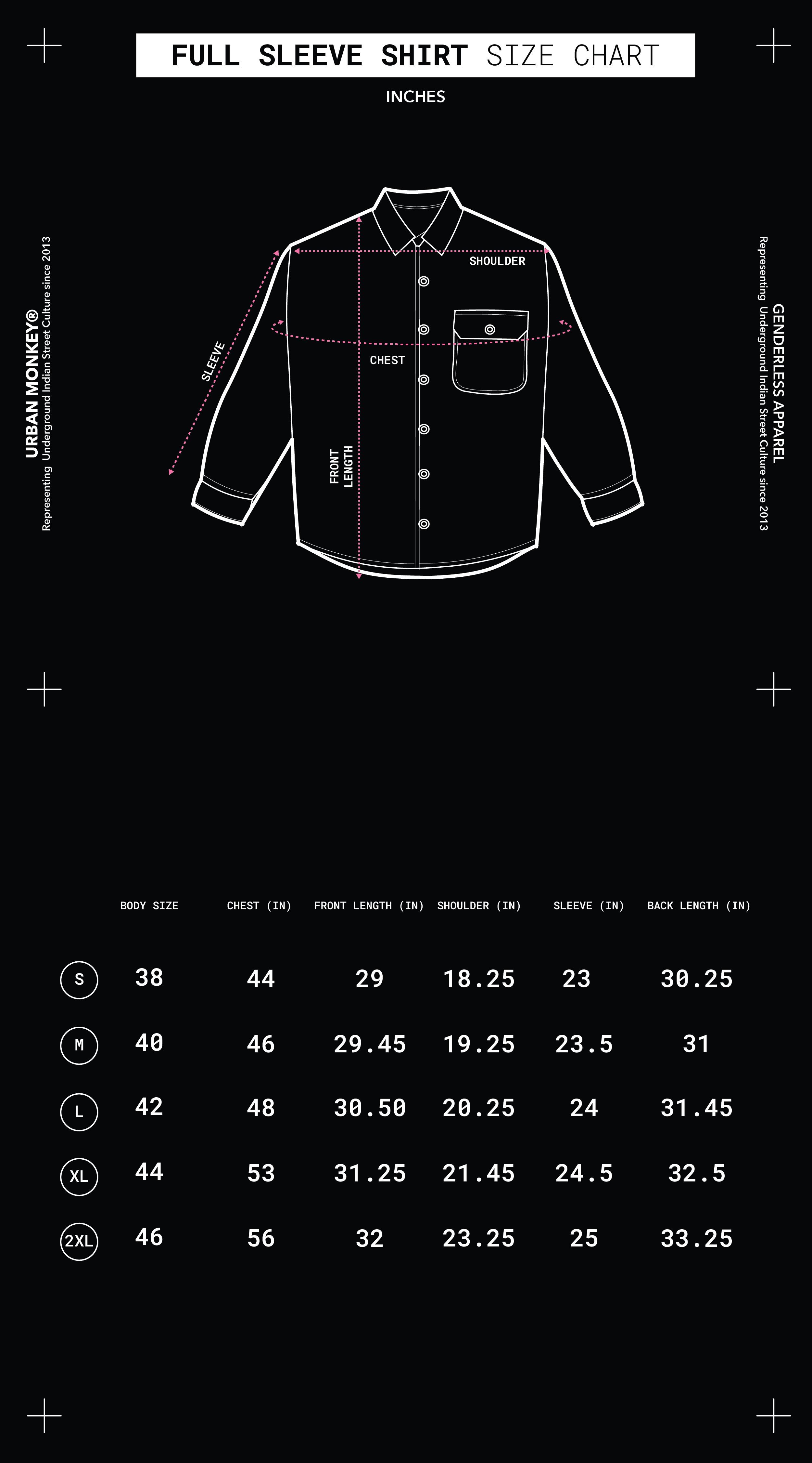 Size Chart Mobile Image