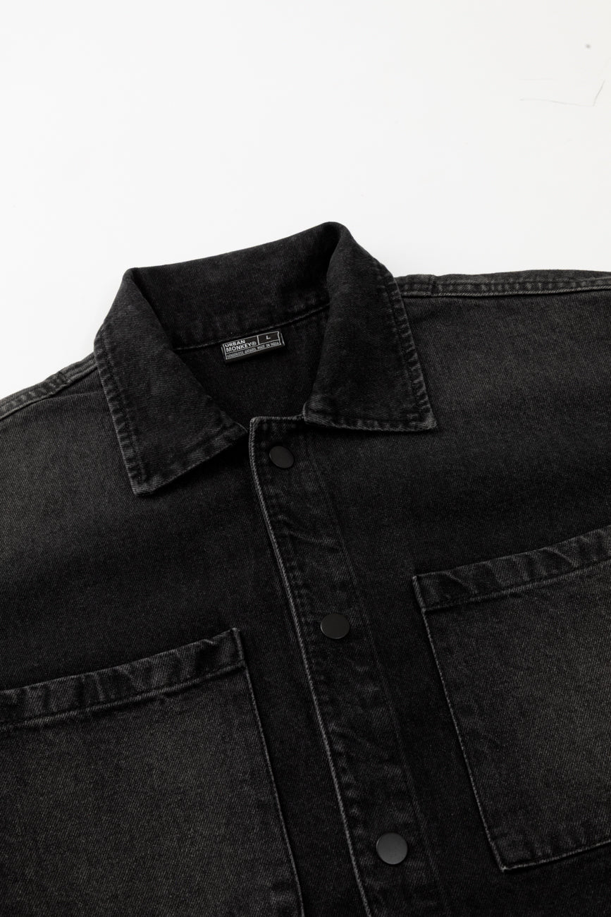 Denim Short Sleeves Shirt Urban Monkey®