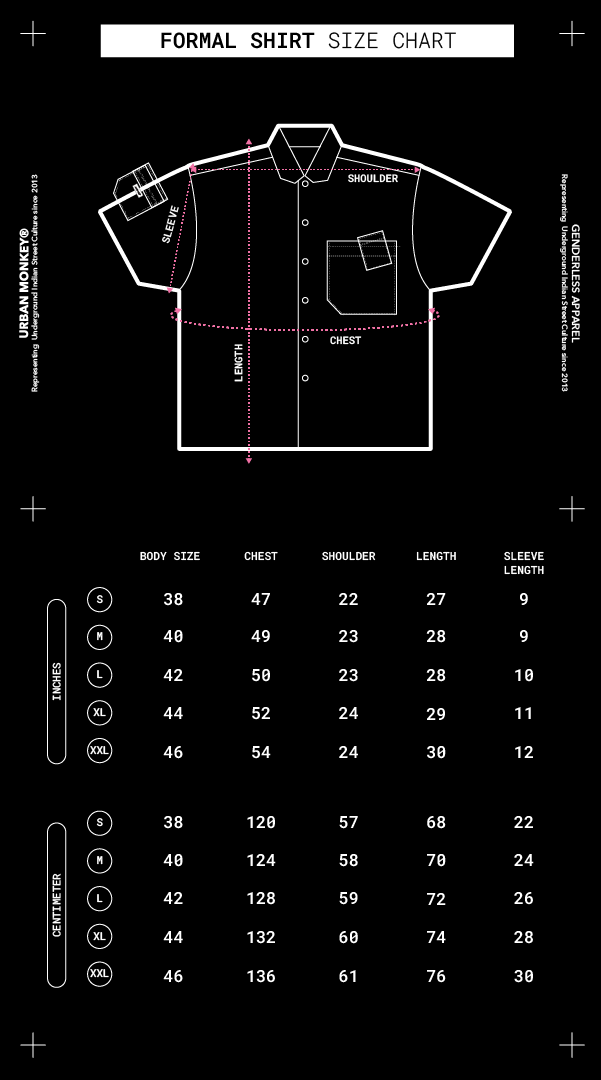 Size Chart Mobile Image