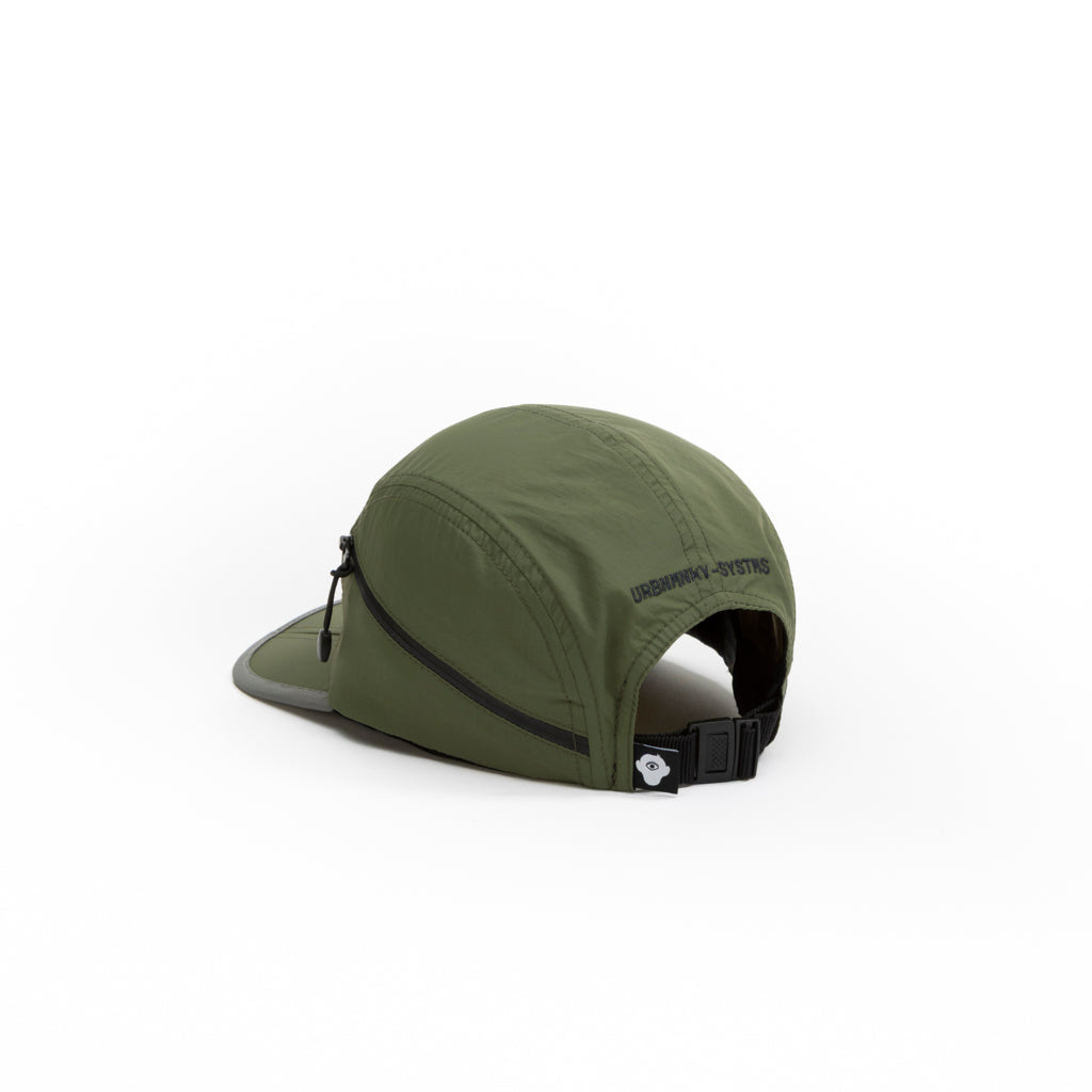 Foldable Outdoor Cap with Pocket // Olive Urban Monkey®