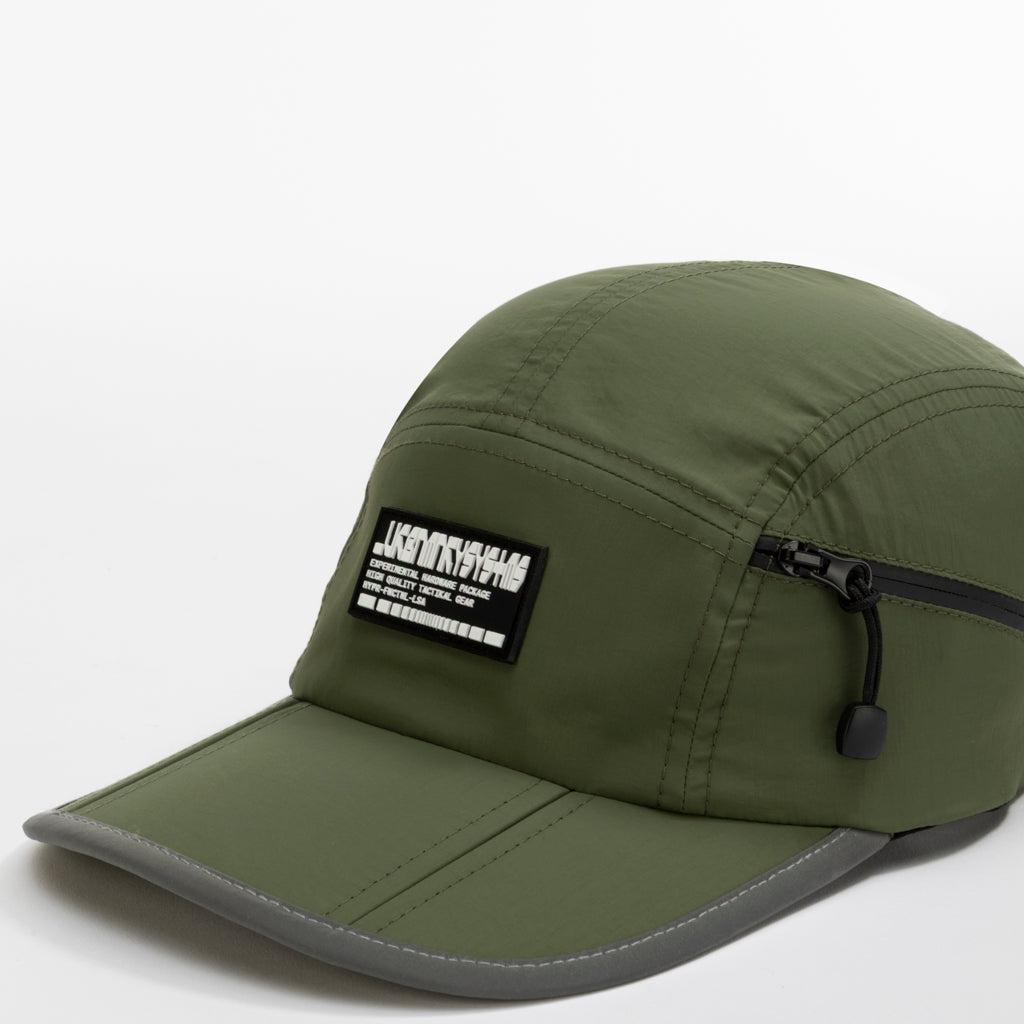 Foldable Outdoor Cap with Pocket // Olive Urban Monkey®