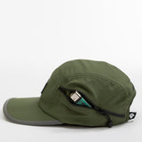 Foldable Outdoor Cap with Pocket // Olive Urban Monkey®
