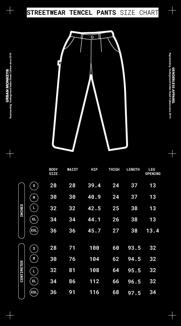 Size Chart Mobile Image