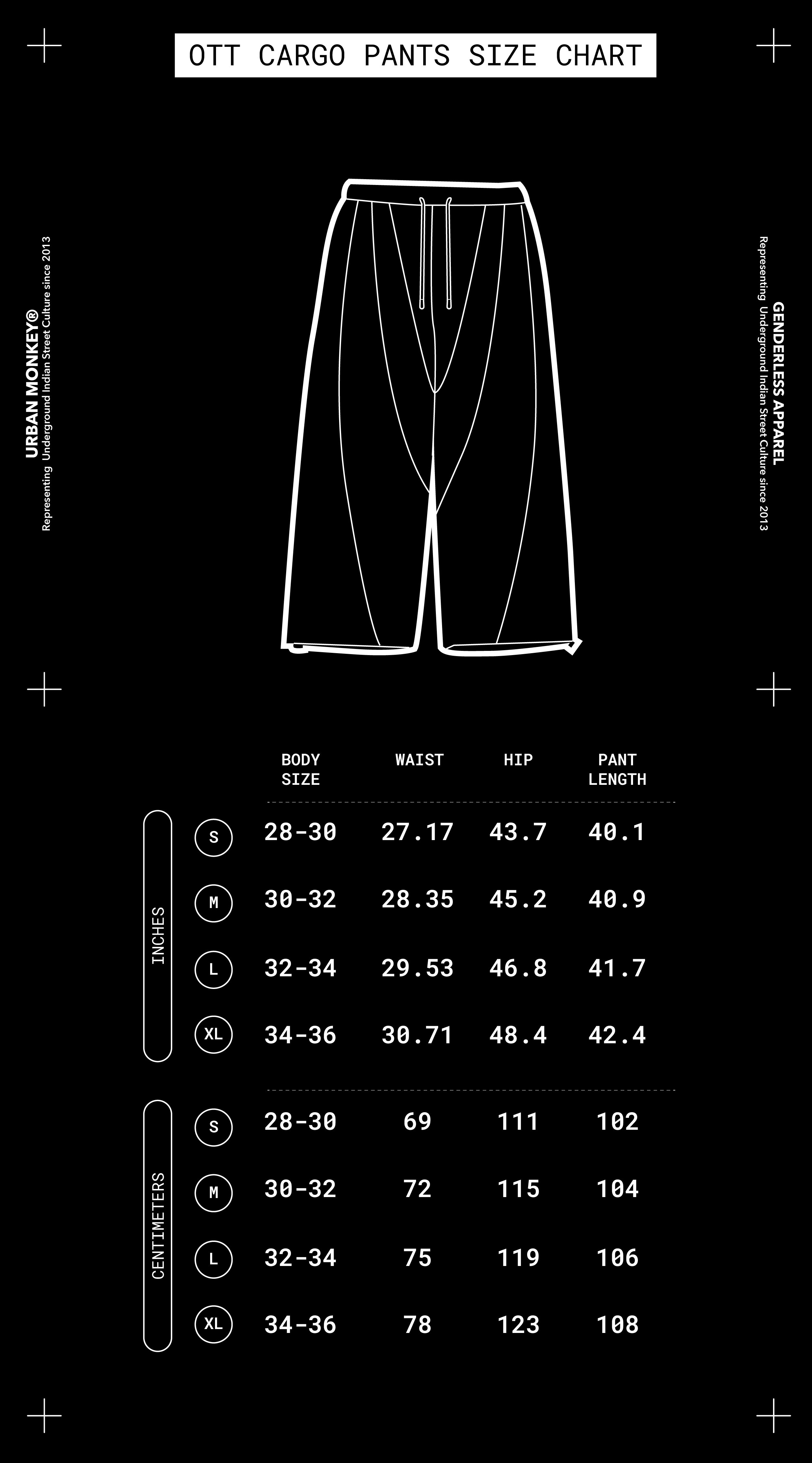 Size Chart Mobile Image