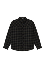 Plaid Long Sleeve Shirt // Black Urban Monkey®