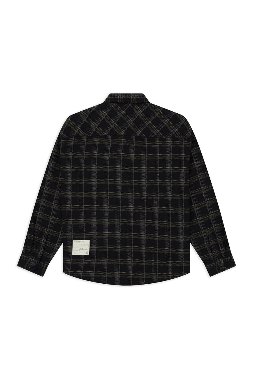 Plaid Long Sleeve Shirt // Black Urban Monkey®