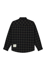 Plaid Long Sleeve Shirt // Black Urban Monkey®