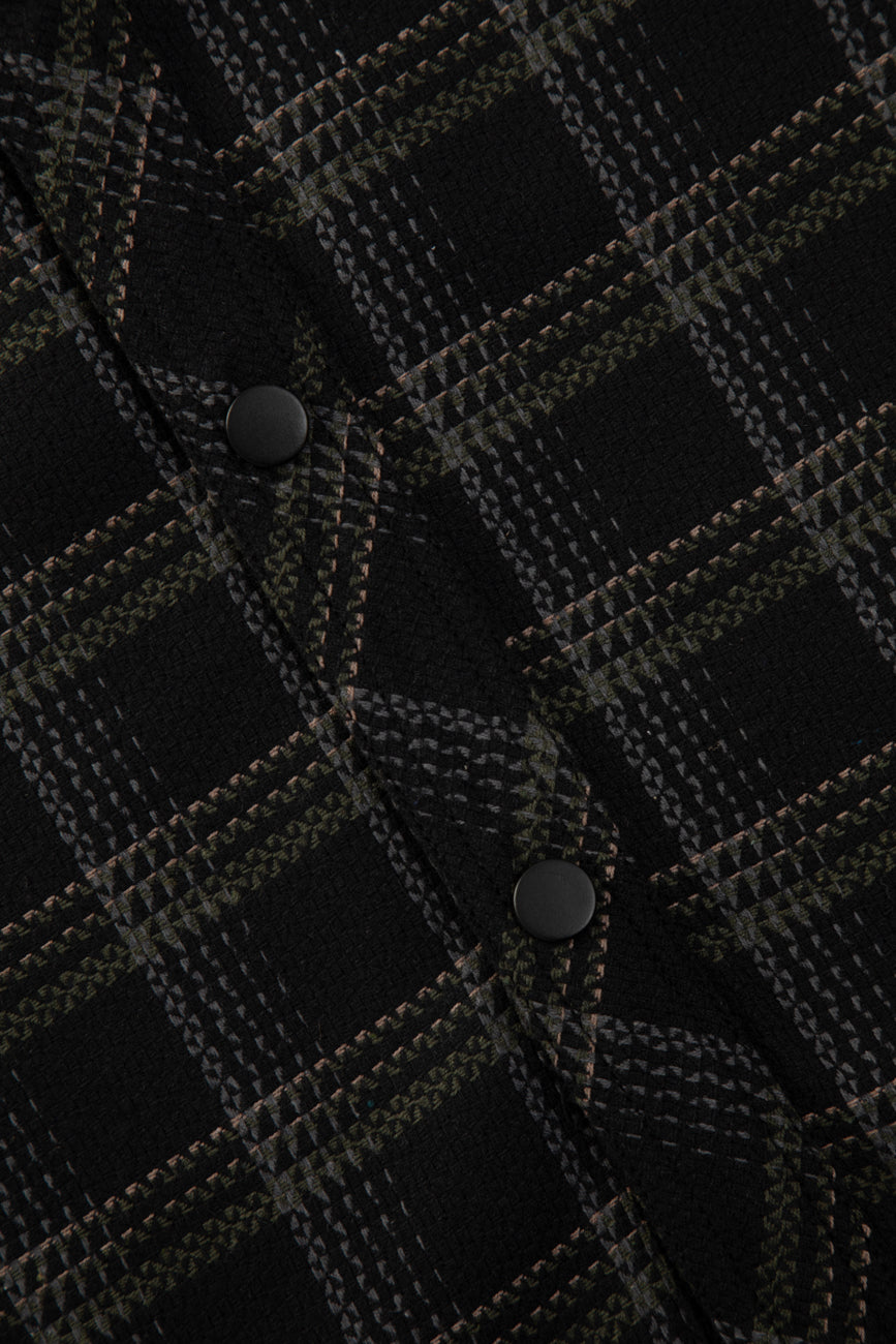 Plaid Long Sleeve Shirt // Black Urban Monkey®