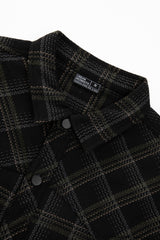 Plaid Long Sleeve Shirt // Black Urban Monkey®