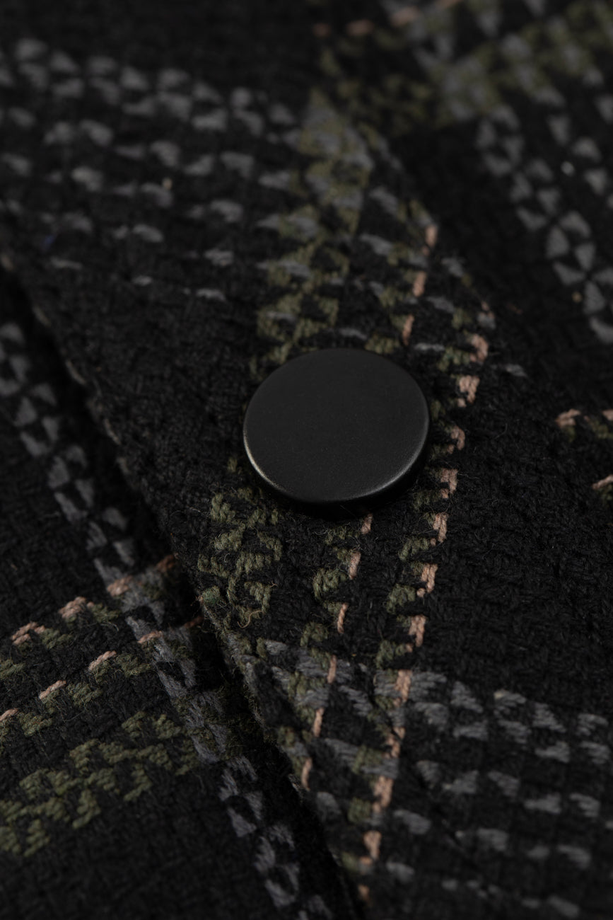 Plaid Long Sleeve Shirt // Black Urban Monkey®