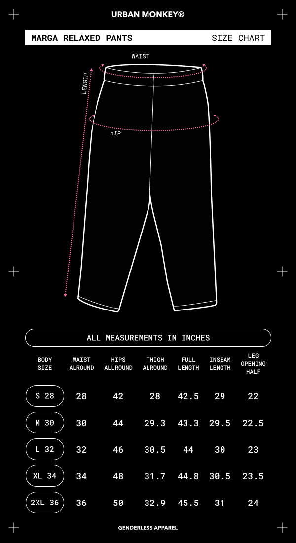Size Chart Mobile Image