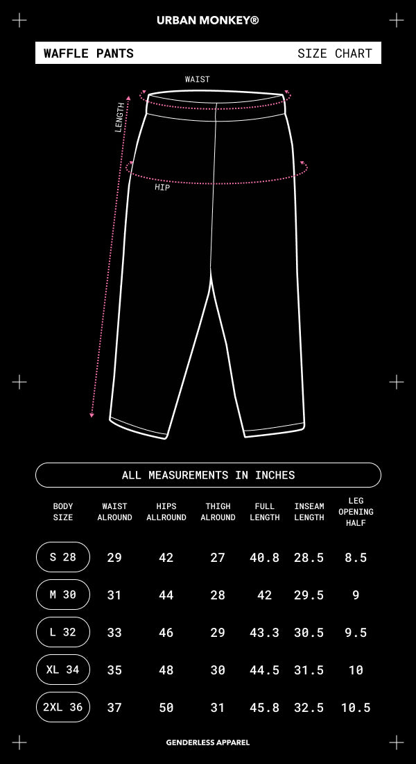 Size Chart Mobile Image