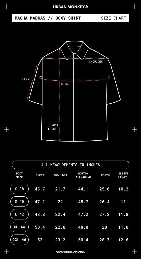 Size Chart Mobile Image